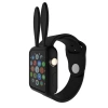 Ally Apple Watch 1-2-3-4 42mm Tavşan Figürü Silikon Kılıf-(5775)