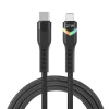 ALLY Led Işıklı 27W Type-C To iPhone Lightning Hızlı Şarj Kablosu 1m-(5775)
