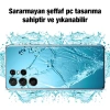 ALLY Samsung Galaxy S22 Ultra Kılıf Kamera Korumalı Ultra İnce Şeffaf Silikon Kılıf-(5775)