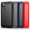 ALLY Xiaomi Redmi 9C Brushed Carbon Fiber Silikon Kılıf-(5775)