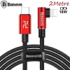Baseus MVP Elbow Type-C to iPhone PD 18W Hızlı Şarj Usb Kablo 2metre-(5775)