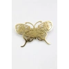 Çelik Kelebek Broş - Altın