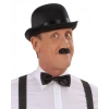 Charlie Chaplin Stil Yetişkin Şapkası – Siyah Melon Parti Şapkası