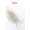 Dökme Cam Kum Boncuk (8/0) 3 mm - 60 Gram - Şeffaf Gümüş - BNC201