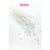 Dökme Cam Kum Boncuk Büyük Boy (6/0) 4 mm - 20 Gram - İnci Beyaz - BNC081
