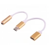 Dual Usb 3.1 Type C - Audio 3.5mm Jack Kulaklık Dönüştürücü Kablo-(5775)