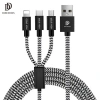 DUX DUCIS 3in1 Usb Type C-İPhone Ve Mikro Kopmaz Usb kablo Hızlı Şarj-(5775)