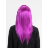 Fuşya Renk Düz Kesim Uzun Parti Peruğu Takma Saç