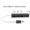 Gigabit Usb 3 Port Usb 3.0 Çoklayıcı Ve Eternet Adeptörü-(5775)