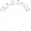 Gümüş Kaplama Kristal Taşlı Team Bride Taç 16x17 Cm