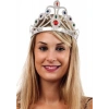 Gümüş Renk Plastik Prenses Tacı Kraliçe Tacı 60 cm (4767)