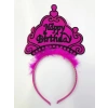 Happy Birthday Yazılı Neon Renk Taç 12 Adet