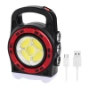 HB-6678C COB LEDLİ 20 WATT 3 KADEMELİ ŞARJ EDİLEBİLİR USB ÇIKIŞLI SOLAR LAMBA (4767)