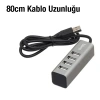 HOCO HB1 80cm Kablolu 4 Portlu USB Çoğaltıcı HUB Adaptör-(5775)