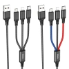 HOCO X76 3in1 Type-C + iPhone Lightning + Micro USB 2A Şarj Kablosu-(5775)