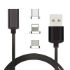 İphone Type-C Android 3  Başlık Manyetik Şarj Usb Kablosu-(5775)