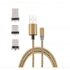 İphone Type-C Android 3  Yuvarlak Başlık Manyetik Şarj Usb Kablosu-(5775)