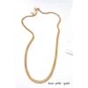 Kısa İtalyan Çelik Kolye-45 CM - Altın