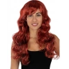 Kızıl Renk Kahküllü Dalgalı Uzun Parti Peruğu