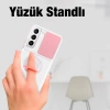 SM Galaxy S21 Plus - S30 Plus Kılıf Sürgülü Kamera Lens Korumalı Yüzük Standlı Silikon Kılıf-(5775)