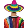 Sombrero Meksika Şapkası Renkli Örme Hasır Yetişkin Boy