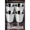Turk Çelik Bardak Seti 4 Adet Fazio Giacinto Design