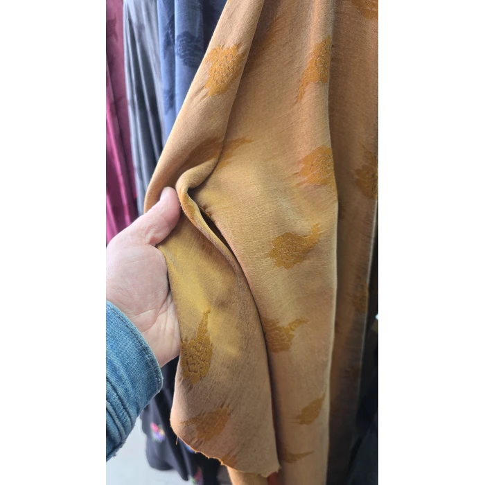 DESENLİ İPEK CUPROLAR Mimoza Desen