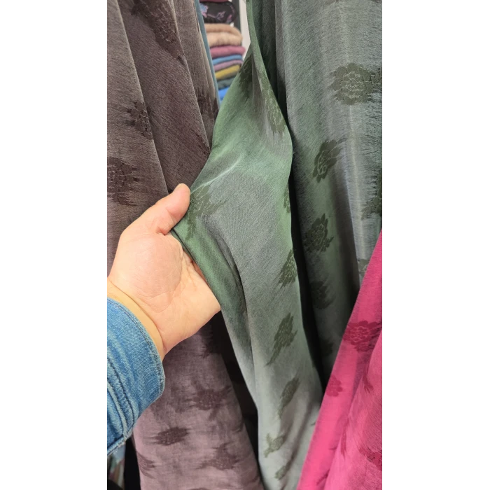 DESENLİ İPEK CUPROLAR Mimoza Desen