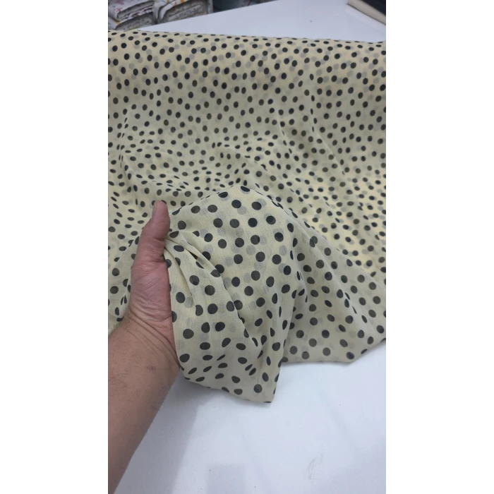 YORYU ŞİFON Puantiye Desen