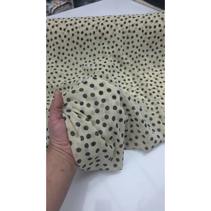 YORYU ŞİFON Puantiye Desen