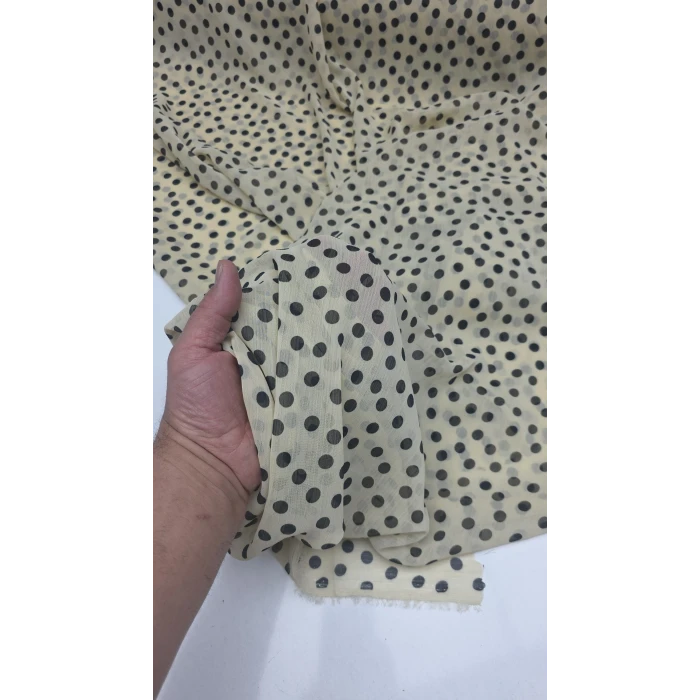 YORYU ŞİFON Puantiye Desen