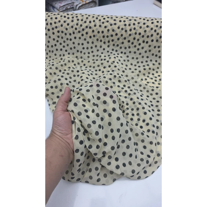 YORYU ŞİFON Puantiye Desen