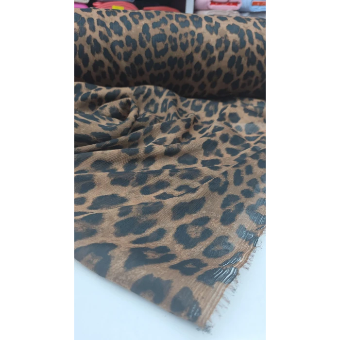 YORYU ŞİFON Leopar Desen