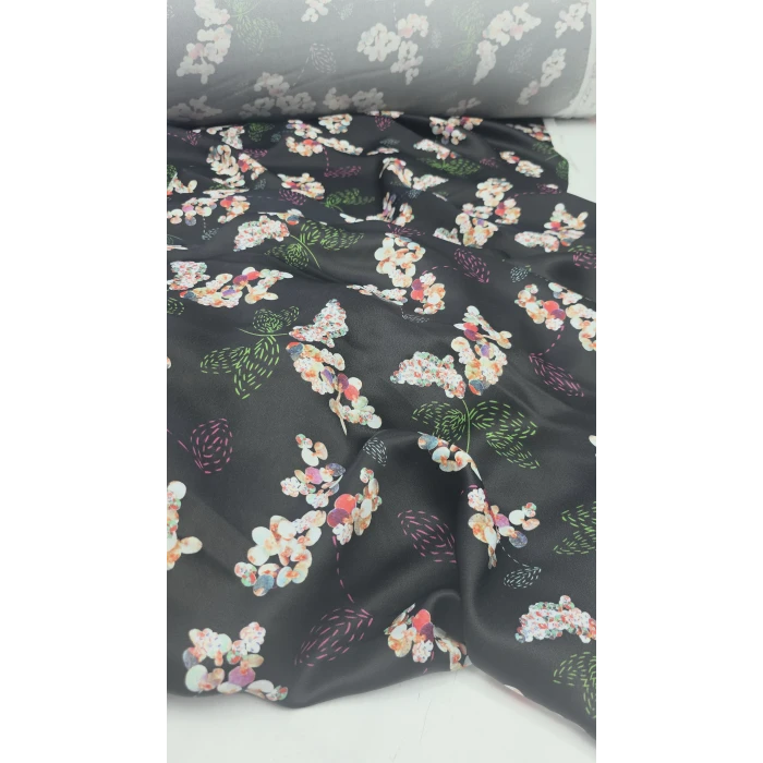 AKASYA Rayon İpek Floş Saten
