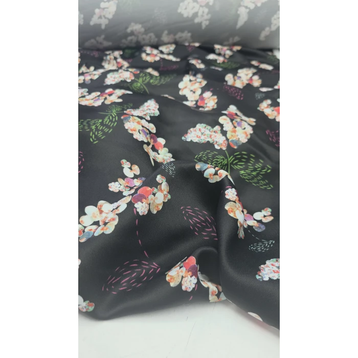 AKASYA Rayon İpek Floş Saten