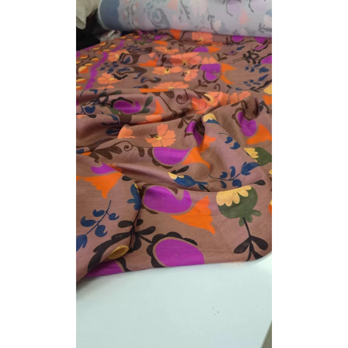 ALKANTARA Floş İpek