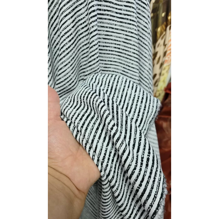 ÇİZGİLİ ZARİF Organik Viskon