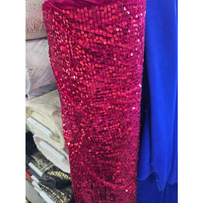 KADİFE PAYET Kırmızı renk