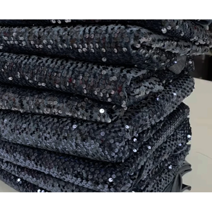 KADİFE PUL PAYET İndigo Mavi