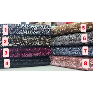 FRANSIZ KADİFELİ PUL PAYET KUMAŞLAR