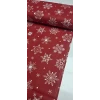 KAR TANESİ KIRMIZI Organik Pamuklu Nevresim Kumaşı