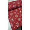 KAR TANESİ KIRMIZI Organik Pamuklu Nevresim Kumaşı