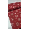 KAR TANESİ KIRMIZI Organik Pamuklu Nevresim Kumaşı