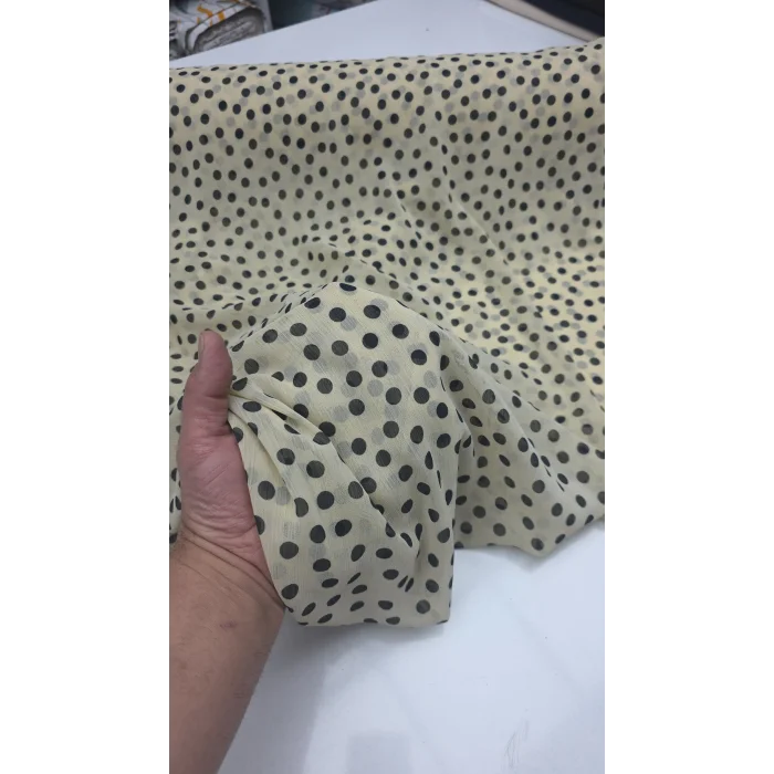YORYU ŞİFON Puantiye Desen