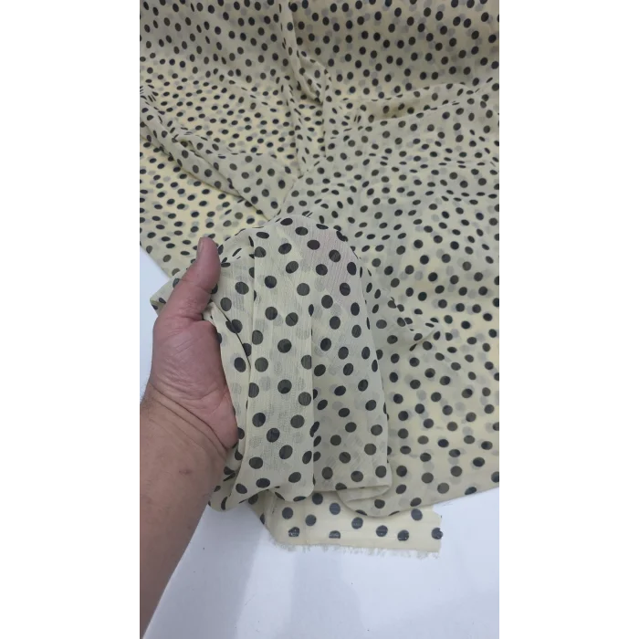 YORYU ŞİFON Puantiye Desen