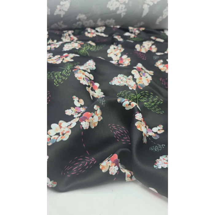 AKASYA Rayon İpek Floş Saten
