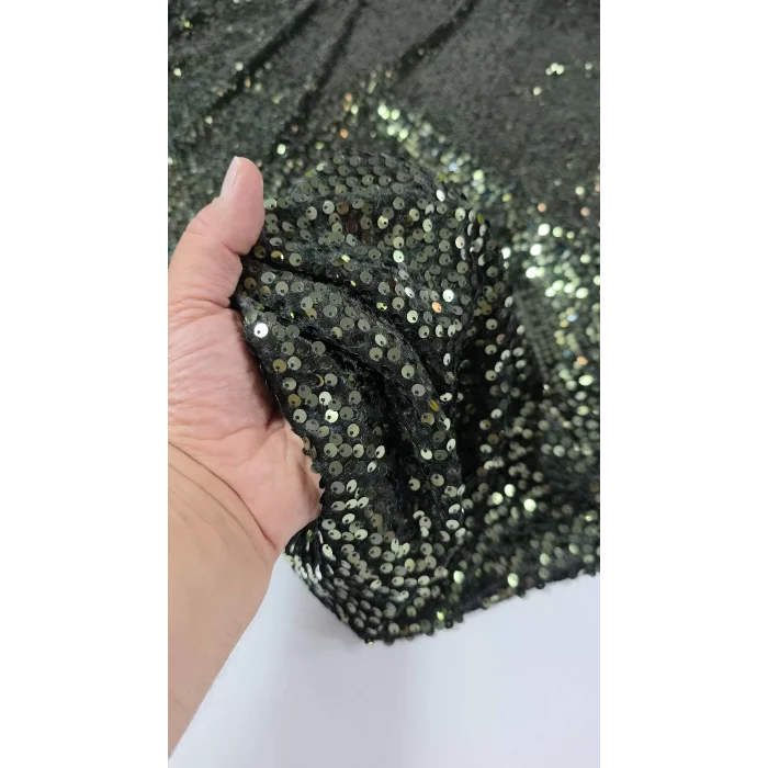 KADİFE PUL PAYET Haki Yeşili