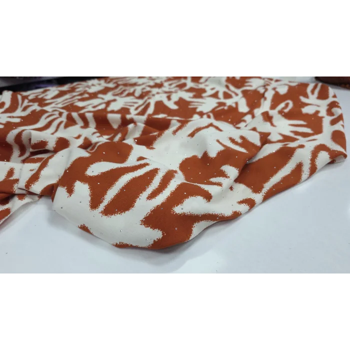 TAŞ İŞLEMELİ VİSKON Kiremit Rengi