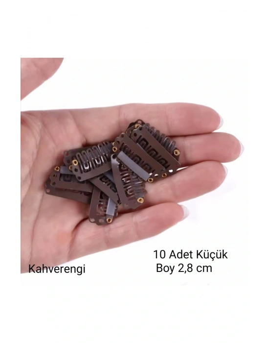 10 Adet Küçük Boy Peruk Klipsi 2, 8 cm Çıtçıt Toka Bebe Tokası Postiş Çıtçıtı