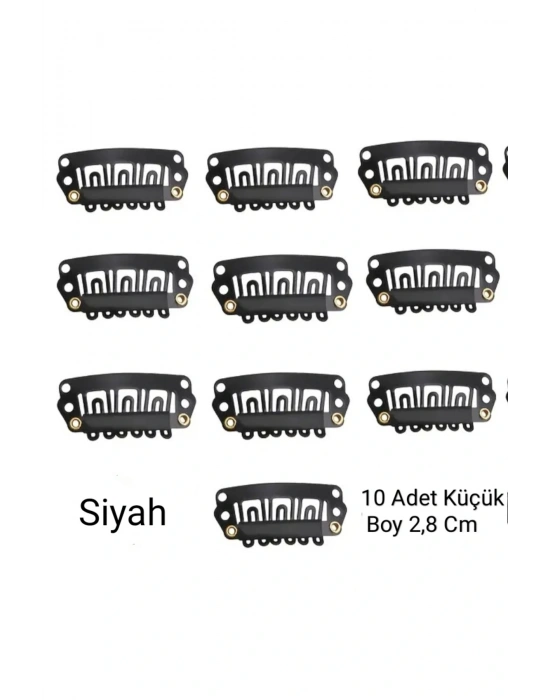 10 Adet Küçük Boy Peruk Klipsi 2, 8 cm Çıtçıt Toka Bebe Tokası Postiş Çıtçıtı